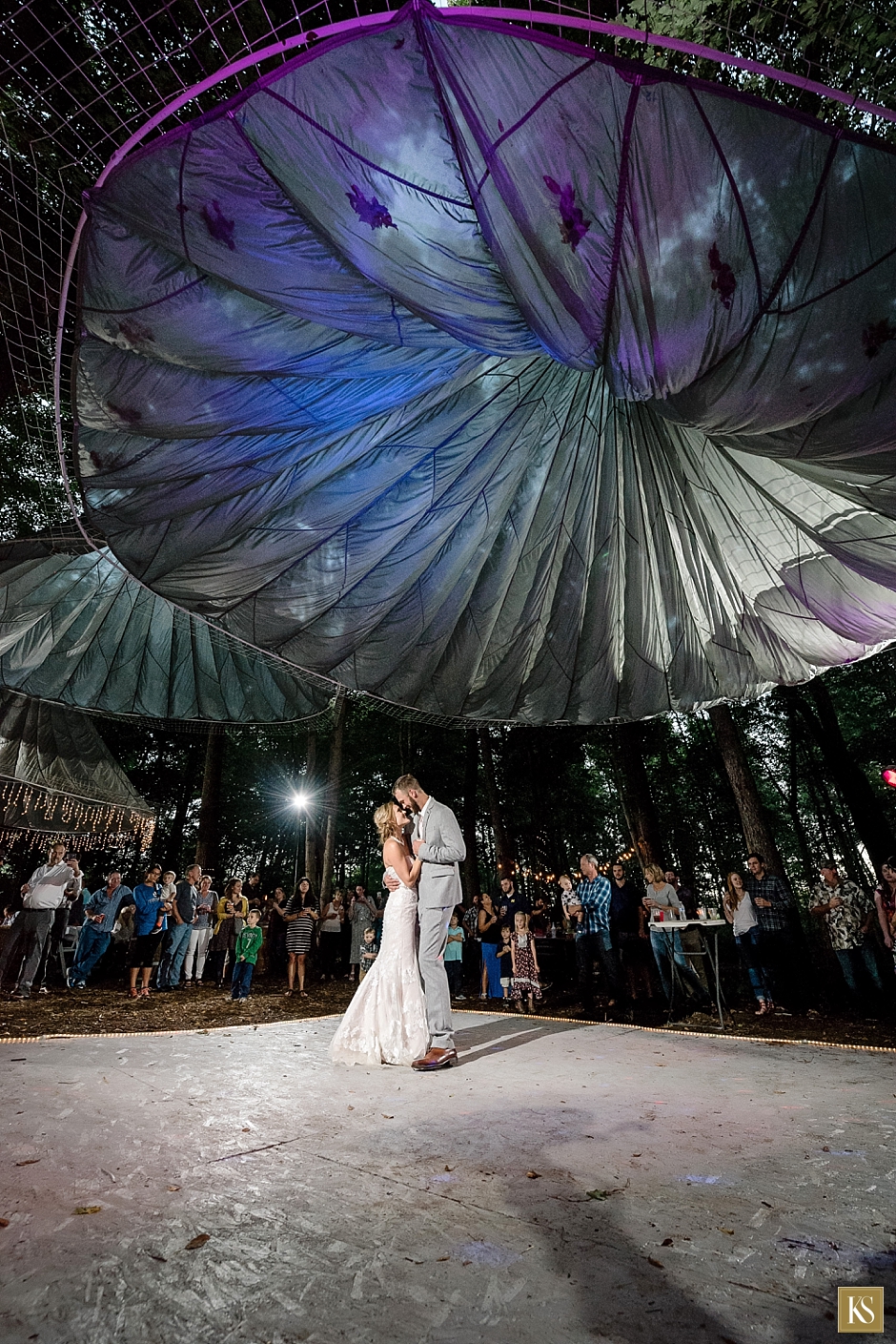 Parachute wedding